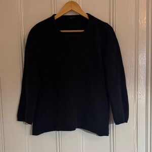COS Women's Black wool Crew Neck Sweater